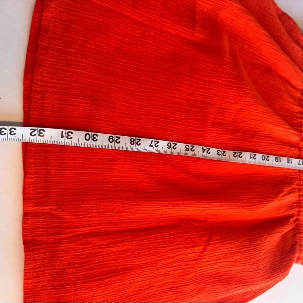J.Crew Textured V-Neck Mini Dress – XS – Cerise Red Orange – NWT